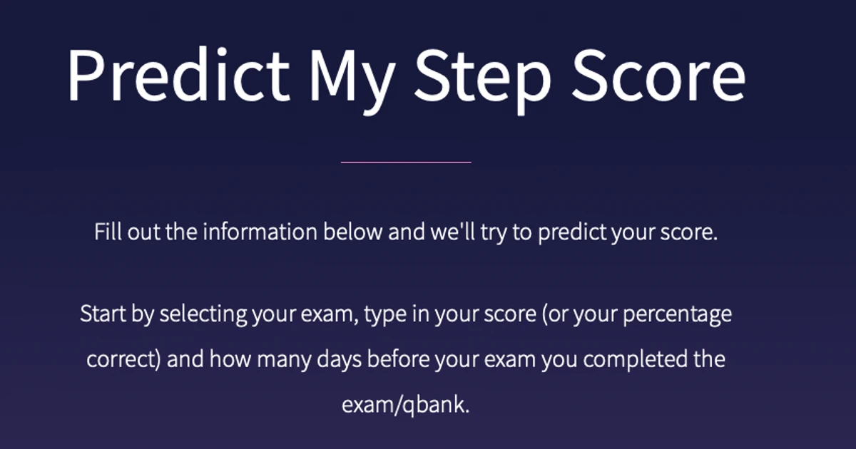 Predict My Message Predict My Step Score - Get A 90% Accurate Prediction Of Your Exam Score