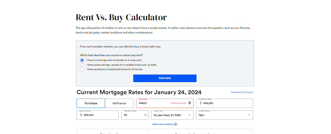 Rent Vs. Buy Calculator Making Informed Choices
