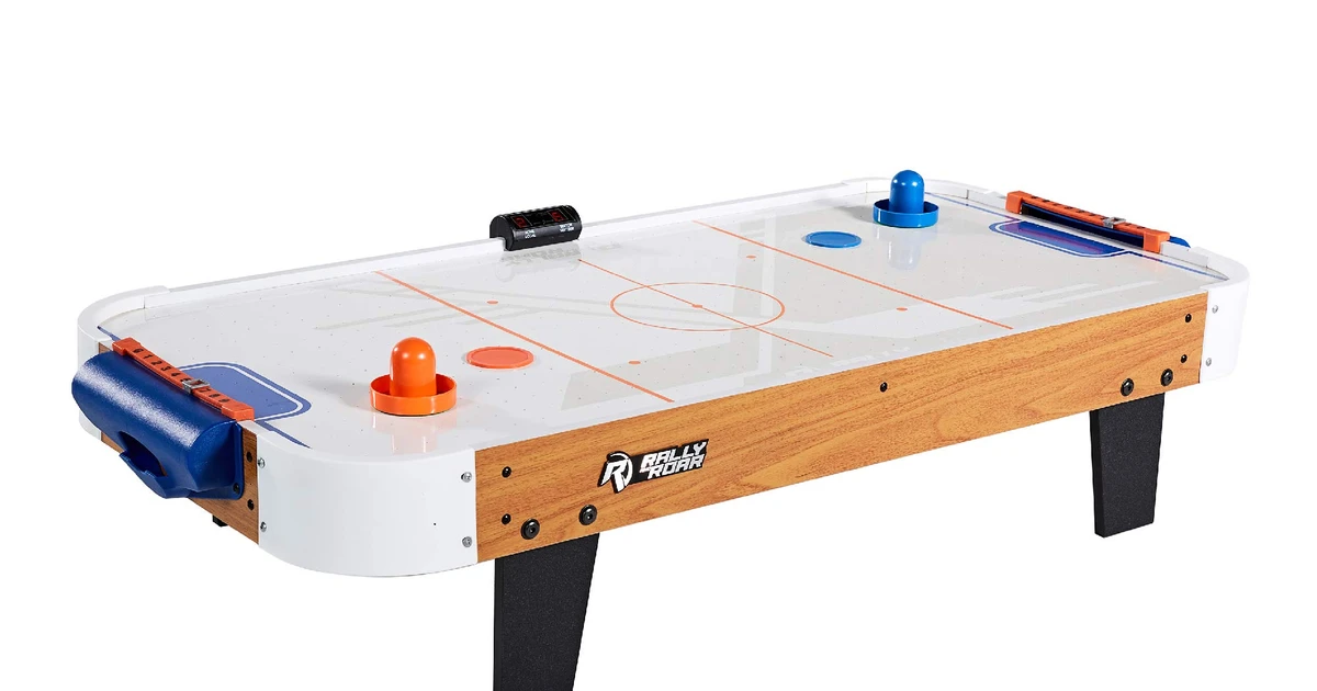 Rally And Roar Tabletop Air Hockey Table - Sleek Design, Serious Play